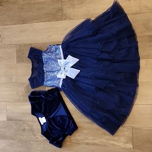 Girls Blue Holiday Dress Size 5